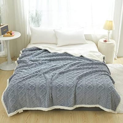 Zachte Sherpa Fleece Deken 150x200 cm - Dubbelzijdige Warme Dekens voor Bed en Bank