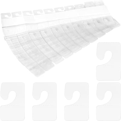 Transparante eurogathangers 42 x 27 mm, zelfklevende ophanglabels voor productpresentatie, 600 stuks, ideaal voor winkelinrichting en merchandising