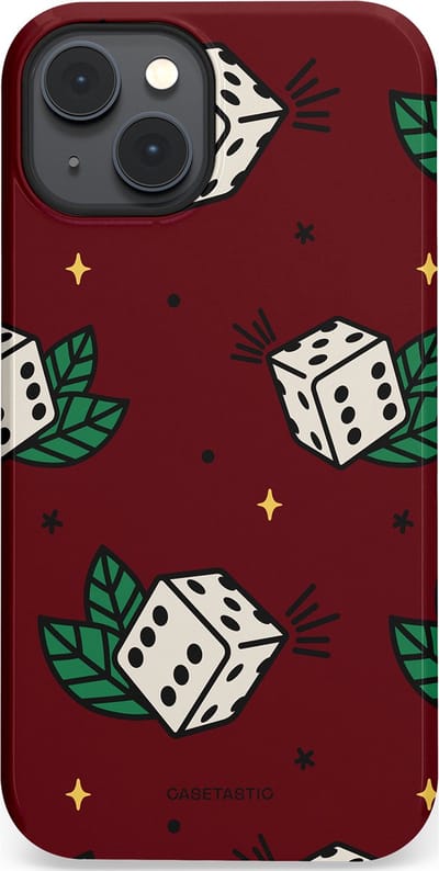 Casetastic Hoesje Geschikt voor Apple iPhone 14 Plus Magsafe - Stijlvolle Beschermende Duo-layer Case - Casino zes