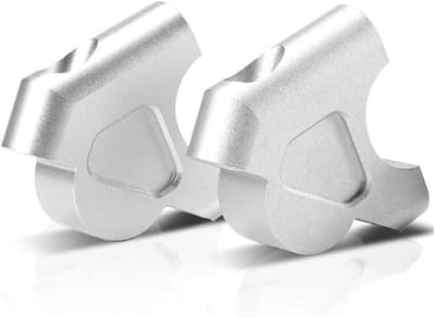 Motorfiets Stuurverhogers - Stuur Riser Adapter - Comfortabeler Rijden - Verhoogt 38mm Verplaatst 27mm - 32 MM - Zilver