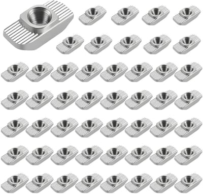 100 stuks M5 Carbon Staal Hamerkop Moeren voor Aluminium Profielen, Geschikt voor 20 Series en Sleufgroeven