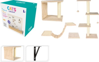Cats Collection - Katten Klimset - Beige - 4 delig