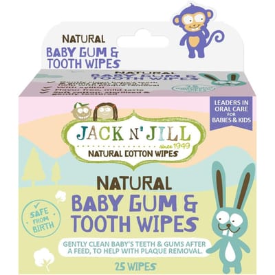 Lingettes de Nettoyage pour Gencives de Bébé Jack N'jill 25 Pièces