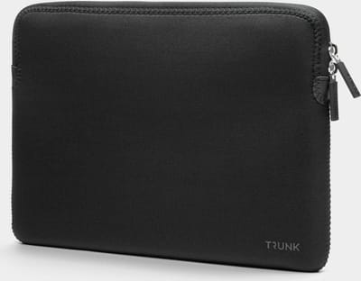 Trunk Neoprene Hoes MacBook Pro 14 – Duurzame Neopreen Mix – Super Zachte en Pluizige Binnenlaag – Veilige Nylon YKK-Rits - Zwart