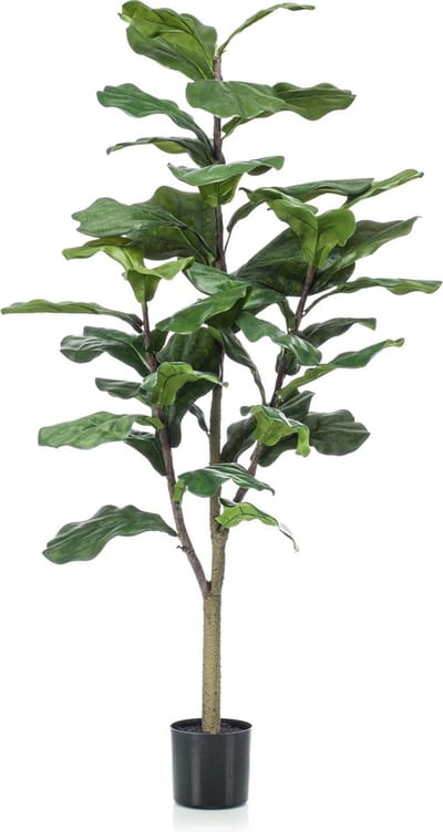 Emerald - Kunstboom Ficus Lyrata 120cm - Kunstplant voor binnen - Ficus kunstplant
