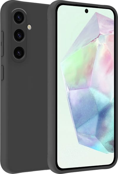 Hoesje Geschikt voor Samsung Galaxy A35 - Sterk & Shockproof - Hoes Cover - Siliconen Case - Zwart