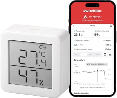 Digitale Binnen Thermometer en Hygrometer met Bluetooth App Connectiviteit