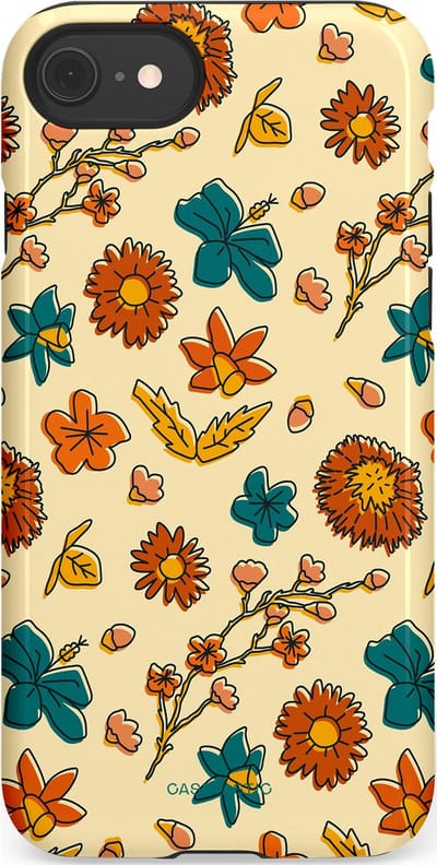 Casetastic Hoesje Geschikt voor Apple iPhone 7/8/SE - Stijlvolle Beschermende Duo-layer Case - Boranisch veld