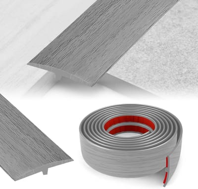 Dailygoods- Overgangsprofiel Zelfklevend - T-profiel - Dilatatieprofiel - Deurdrempels - Vloerovertrekstrip - Hoogwaardig PVC 5 cm x 5 m - Vloerdrempel