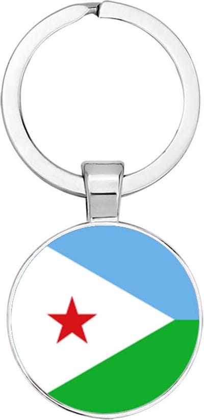 Akyol - Djibouti Sleutelhanger - Djibouti- Toeristen - Must go - Djibouti travel guide - Accessoires - Cadeau - Gift - Geschenk - 2,5 x 2,5 CM