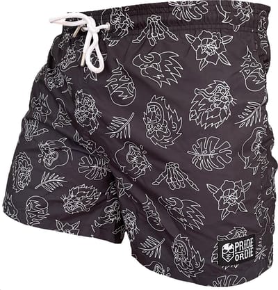 PRiDEorDiE Zwem- & Trainingsshort WILD SIDE Zwart - XL - Jeans Maat 36