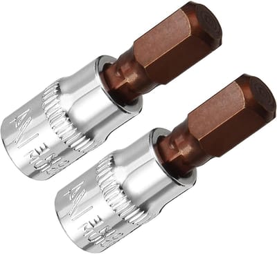 Metric 8mm Hex Bit Socket 1/4" Drive 1.5" Lang, S2 Legering Staal voor Reparatie, 2 Stuks, Geschikt voor Diverse Toepassingen