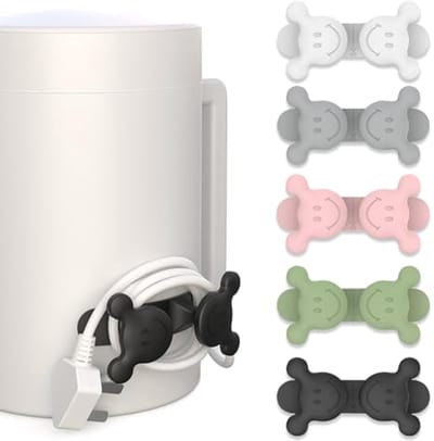Kabelopwikkelaar en Kabelorganisator Set - 5 Stuks Zelfklevende Kabelhouders voor Keukenapparaten