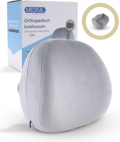 Kniekussen Voor In Bed Zijslapers - Zijslaapkussen Volwassenen - Beenkussen Zijslaper - Schootkussen - Orthopedisch - Grijs - 2025 Model