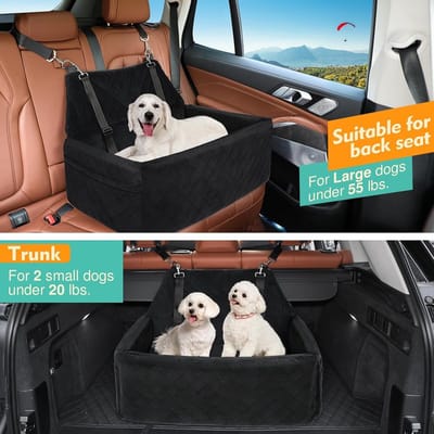 Honden Autostoel - Reis Zitje - Veilig Vervoer - Waterdicht Opbergvak - Voor Kleine Honden