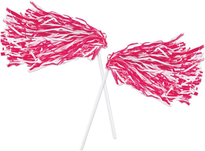 2x Rode en Witte Poly Shakers voor Feest en Support