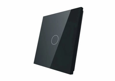 LIVOLO - C7-C1-12 - zwart glas paneel - t.b.v Touch lichtschakelaar (alléén glas)