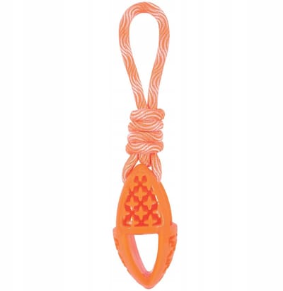 Zolux Samba Hondenspeelgoed Ovaal met Touw TPR 28 cm Oranje
