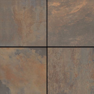Peacock Copper 90 x 90 x 3 cm tuintegel Roest Genuanceerd 1,23 sten...