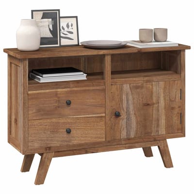 vidaXL - Dressoir - Naturel - 100 - x - 30 - x - 68 - cm - Massief - Teakhout