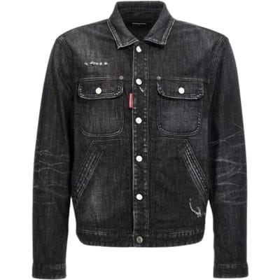 Dsquared2 Easy Wash Spijkerjasje Zwart