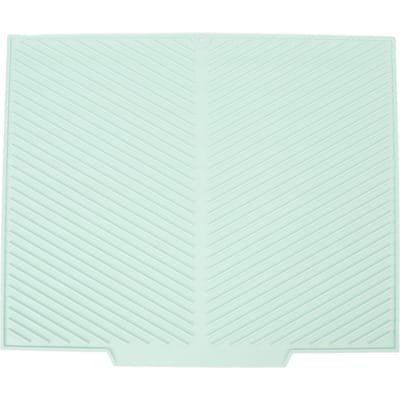 Tapis de séchage de vaisselle Silicone Isolant thermique Multipurpose Tapis égouttoir pour vaisselle Tapis d'alimentation pour animaux de compagnie 40,5x50,5cm white