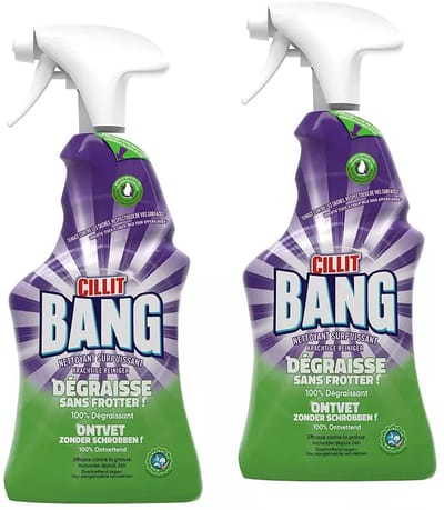Cillit Bang - Power Cleaner - Ontvetter - Schoonmaakspray - Voor Kalkaanslag, Roest en Vuil - 750 ml - Voordeel Set 2 Stuks