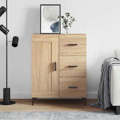 vidaXL - Dressoir - 69,5x34x90 - cm - bewerkt - hout - sonoma - eikenkleurig