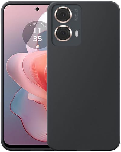 Geschikt voor Motorola Moto G Power 2024 Telefoonhoesje Flexibel Siliconen TPU hoesje - Flexible Back Cover Case Siliconen TPU - Zwart - Smartphonica geschikt voor Motorola Moto G Power 2024
