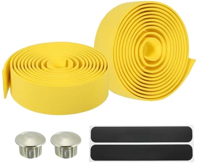 Stuurband voor Fiets met EVA-greep en Antislip, Geel - Ideaal voor Fietsstang en Comfortabel Fietsen