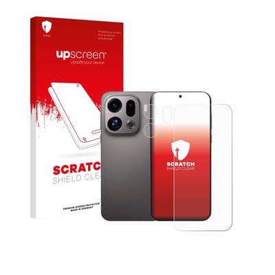 upscreen - Screenprotector voor Oppo Find X9 (Voor+Camera) - Folie Beschermfolie transparant