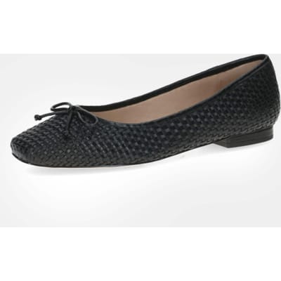 Ballerina's in elegante vlechtlook - zwart - Gr. 5,5 van Goldner Fashion