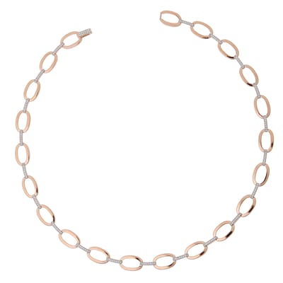Orphelia ZK-7210 - Necklace Bicolor Zirconium - 925 zilver - zirkonia - 43 cm
