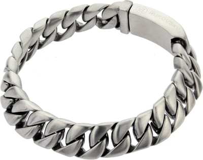 Bukovsky - Geborstelde Stalen Heren Armband - "Force Extra Small" - 18 cm - Zilverkleur - Gematteerd - Brush - Rvs - 316L Stainless Steel
