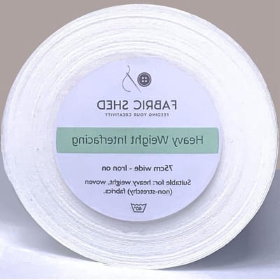 Opstrijkbare Tussenvoering - Smeltbare Versteviging - Kleding Maken - Zwaargewicht Stof - 75 cm Breed - Wit