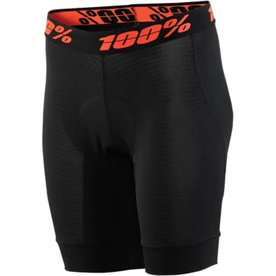 100% Dames MTB Short Crux Liner - Zwart - M