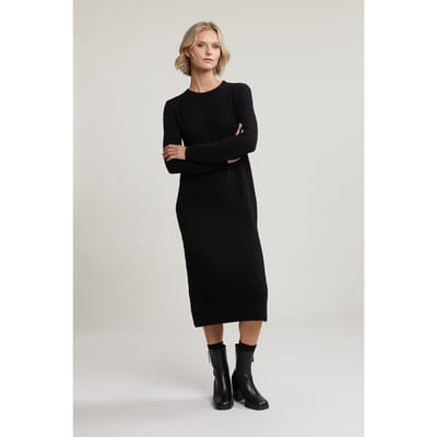 River Woods Black Long Crew Neck Dress Size: L | Midi Dresses Outlet | Dames | Zwart
