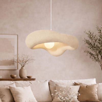Milton & Oldbrook Japandi Hanglamp Ø 40 cm Zenica Beige Steenlook