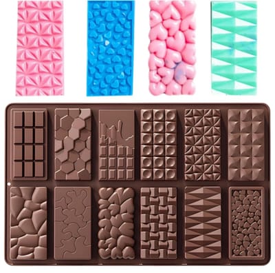 Siliconen chocoladevorm - Diep ontwerp - Snoepvorm - Bakvorm - 27,4*17*1,1 cm - Geschikt voor zelfgemaakte desserts - Bruin