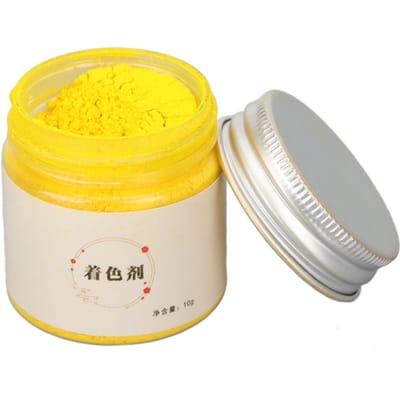Poudre de Pigment pour Rouge à Lèvres Poudre Colorante pour Rouge à Lèvres DIY Matériau Cosmétique pour la Fabrication de Gloss à Lèvres 10gJaune jaune