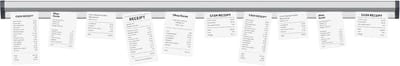 Seco folderhouder - fast note profiel - lengte 1,18 m - zilver