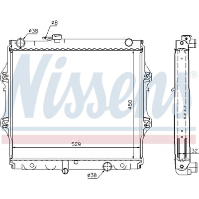 Radiator, motorkoeling NISSENS 64599A