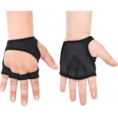Gewichtheffen Training Bodybuilding Handschoenen Mannen en Vrouwen Zwart Sportschool Handpalm Pols Beschermer Handschoenen Buitenactiviteit Atletische Fiets Handschoenen M
