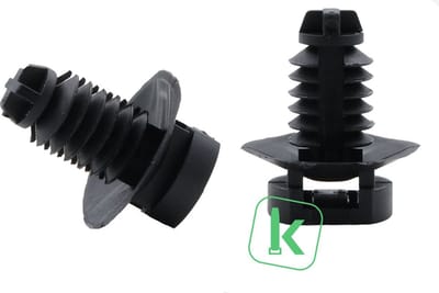 PRO-TIE® - Kabelbinderhouder, Clips met Lamelvoet en schotel Universeel / Fir-Tree Clips - Hittebestendig - voor ronde gaten Zwart UV-Bestendig (Zak 100 stuks) (tiewrap/tyrap/tie-wrap/bundelbandje/colsonbandje/)