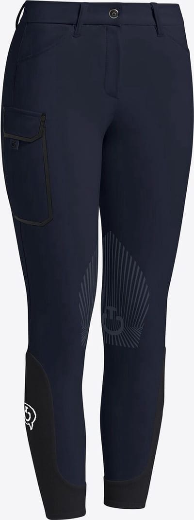 Cavalleria Toscana Jumping Cargo Rijbroek Knee Grip Meisjes FW24 S Sand