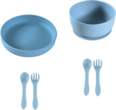 Sproudsy Serviesset Serene - Kinderservies - Kraamcadeau - Baby - 4-delig - Celestial Blue