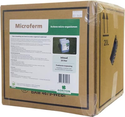EM Bokashi Kant en Klaar Microferm 20L - BIB - microferm - actieve bacteriën - fermenteren - mest - kunstmest - bokashi - bloemen - compost - Ecologisch - milieuvriendelijk