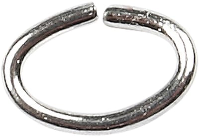 Ring, ovaal, dikte 0,7 mm, verzilverd, 50 stuk/ 1 doos