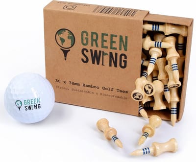 Set Stevige Bamboe Golf Tees 38mm Duurzaam Alternatief voor Plastic