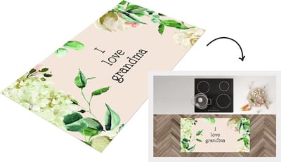 Keukenloper - Loper keuken - Oma - Spreuken - I love grandma - Quotes - 120x60 cm - Keukenloper vinyl
